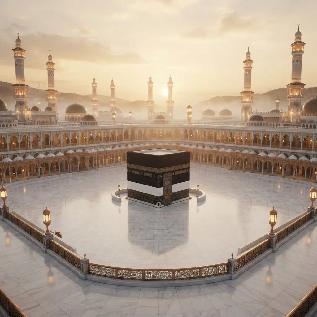 The Kaaba at Masjid al-Haram in Makkah